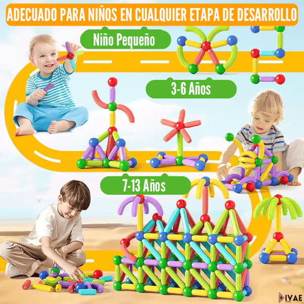 Magnetic Kids bloques magnéticos-Montessori