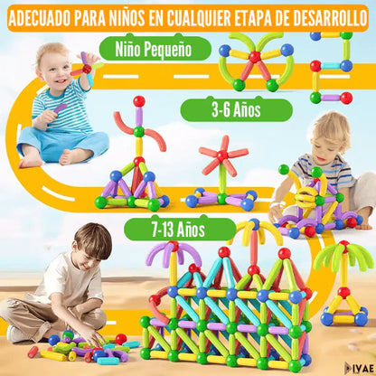 Magnetic Kids bloques magnéticos-Montessori