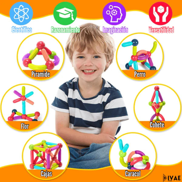 Magnetic Kids bloques magnéticos-Montessori