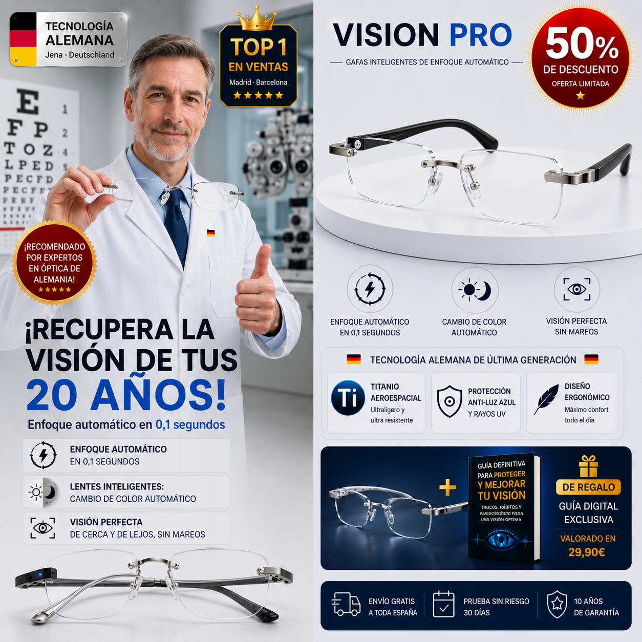 Gafas multifocales VISIONPRO™ | 2X1 + Funda GRATIS