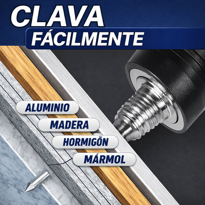 Pistola de clavos con accesorios