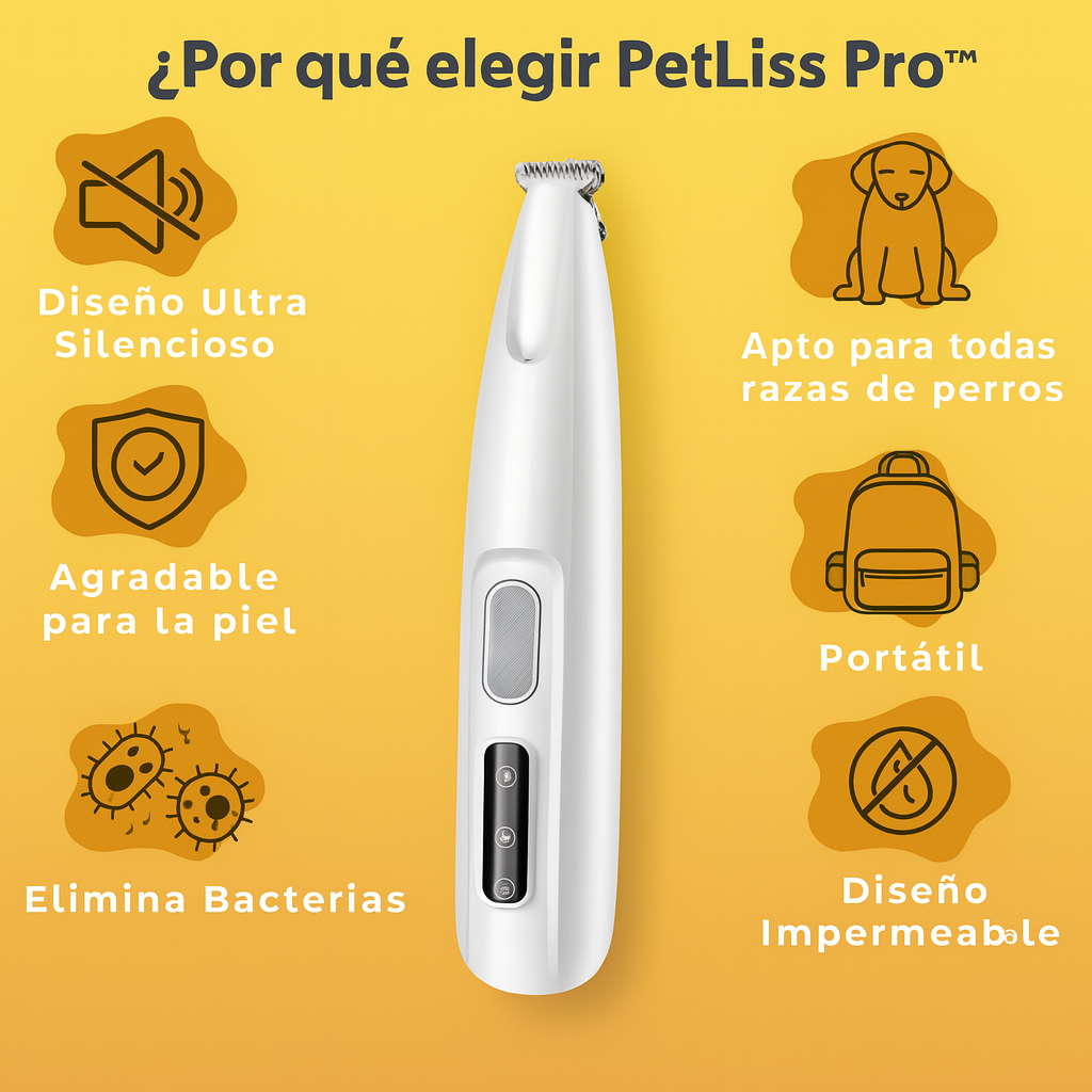 PetLiss Pro™ – Recortadora profesional silenciosa para tu mascota